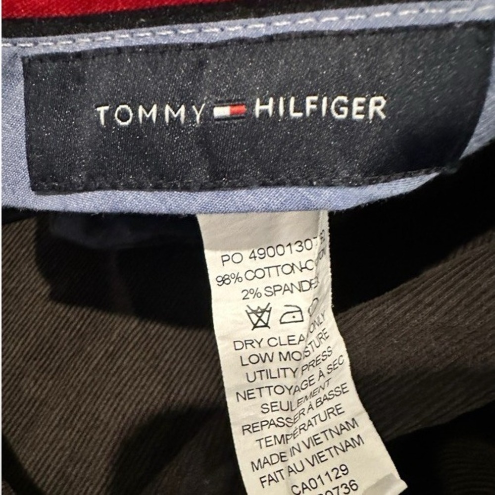 Tommy Hilfiger Brown Corduroy Pants Casual Straight Leg Trousers Mens 42x30 - Picture 3 of 8